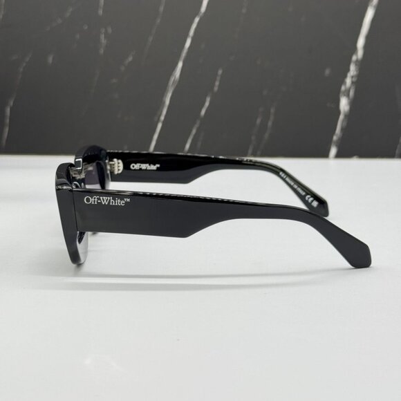 NEW OFF-WHITE OERI138 CHARLOTTE 1007 SUNGLASSES UNISEX BLACK SQUARE EYEWEAR - Picture 8 of 11